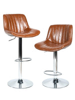 Adjustable Leather Counter Chairs Set of 2 - nalupatio