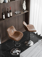 Adjustable Leather Counter Chairs Set of 2 - nalupatio