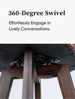 Wood Counter Stool with Swivel Set of 2 - nalupatio