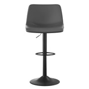 Nalupatio Bar Stools Set of 2/4, Adjustable Bar Stools with Back, Modern PU Leather Swivel Height Adjustable Stool Chair for Home Kitchen Island