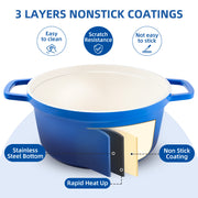 Hawsaiy 5 Qt Dutch Oven Pot with Lid,Nonstick Enameled Dutch Oven for Stews,Soups,Baking