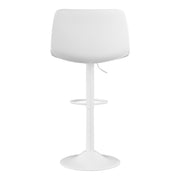 Nalupatio Bar Stools Set of 2/4, Adjustable Bar Stools with Back, Modern PU Leather Swivel Height Adjustable Stool Chair for Home Kitchen Island