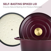 Hawsaiy 6QT Enameled Cast Iron Dutch Oven, Non-Stick, Dual Handles, with Lid for Baking & Cooking