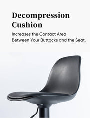 2-Pack Swivel Barstool With PU Leather Cushion Black - nalupatio