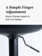 2-Pack Swivel Barstool With PU Leather Cushion Black - nalupatio