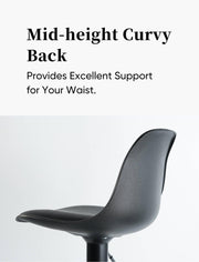 2-Pack Swivel Barstool With PU Leather Cushion Black - nalupatio