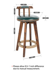 Hawsaiy Wood Counter Stool with Swivel Set of 2