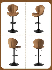 Hawsaiy Shell Shaped Swivel Bar Chairs, Set of 1/2/3/4