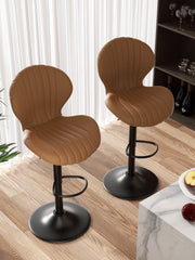 Hawsaiy Shell Shaped Swivel Bar Chairs, Set of 1/2/3/4