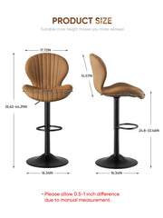 Hawsaiy Shell Shaped Swivel Bar Chairs, Set of 1/2/3/4