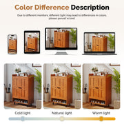 Hawsaiy Entrance Shoe Cabinet with Doors, 6-Tier Farmhouse Shoe Storage Organizer with Adjustable Shelves, Holds 18-24 Pairs, Entryway Shoe Rack Cabinet with Metal Legs