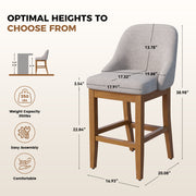 Hawsaiy Bar Stool Set of 2/4/6, 26