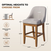 Hawsaiy Bar Stool Set of 2/4/6, 26