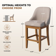 Hawsaiy Bar Stool Set of 2/4/6, 26