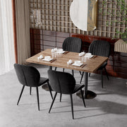 Hawsaiy Modern Ergonomic Velvet Dining Chair Set of 2/4/6 with Sturdy Metal Legs