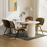 Hawsaiy Faux Leather Dining Chairs Set of 2/4/6 with Widened Backrest & Seat