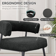 Hawsaiy Counter Height Bar Stools Set of 2, Pelletized Velvet Upholstered Modern Counter Stool,Low Back Barstools, Velvet Bar Chairs with Metal Legs,Beige