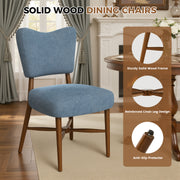 Hawsaiy Dining Chairs Set of 2/4/6, Upholstered Fabric Dining Room Chairs, Mid Century Modern Kitchen Chairs with Solid Wood Legs & Cross-Brace Support, Farmhouse Side Chairs for Dining Room