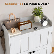 Hawsaiy Entrance Shoe Cabinet with Doors, 6-Tier Farmhouse Shoe Storage Organizer with Adjustable Shelves, Holds 18-24 Pairs, Entryway Shoe Rack Cabinet with Metal Legs