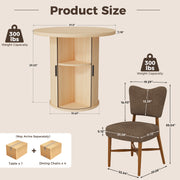 Hawsaiy 3-Piece Dining Table Set for 2, 31.5