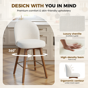Hawsaiy Modern Swivel Bar Stools Set of 2/3/4, 26
