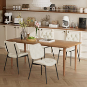 Hawsaiy Dining Chairs Set of 2, Mid Century Modern Upholstered PU Leather Kitchen Dining Room Accent Chairs with Metal Legs,Bentwood Cushion Seat for Living Room,Bedrooms