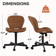 Hawsaiy Shell-Shaped Swivel Office Chair, 360° Rotating Vanity Desk Chair with Rocking Function for Home Office, Bedroom, Makeup Vanity