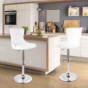 Hawsaiy Modern Upholstered Barstools Set of 2/4 with Tufted Velvet Backrest