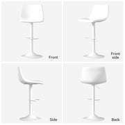 Hawsaiy Modern Swivel Bar Stools Set of 2/4, Adjustable Faux Leather Counter Height Chairs with Back for Kitchen Island
