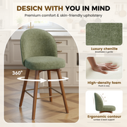 Hawsaiy Modern Swivel Bar Stools Set of 2/3/4, 26