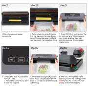 Hawsaiy Vacuum Sealing Machine with Built-in Cutter, Automatic Food Sealer for Dry & Moist Food, Easy-to-Clean, LED Indicator Lights for Food Storage
