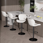Hawsaiy Modern Adjustable Bar Stool Set of 2/4 with High-Density Foam Padding