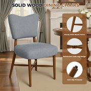 Hawsaiy Dining Chairs Set of 2/4/6, Upholstered Fabric Dining Room Chairs, Mid Century Modern Kitchen Chairs with Solid Wood Legs & Cross-Brace Support, Farmhouse Side Chairs for Dining Room