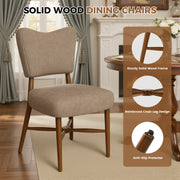 Hawsaiy Dining Chairs Set of 2/4/6, Upholstered Fabric Dining Room Chairs, Mid Century Modern Kitchen Chairs with Solid Wood Legs & Cross-Brace Support, Farmhouse Side Chairs for Dining Room