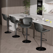Hawsaiy Modern Adjustable Bar Stool Set of 2/4 with High-Density Foam Padding