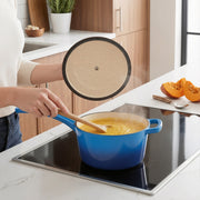 Hawsaiy 2 QT Cast Iron Sauce Pan with Lid, Enameled Cast Iron Saucepan with Solid Stainless Steel Knob, Even Heating & Self-Basting, Oven Safe up to 500℉, Compatible with All Stovetops