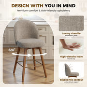 Hawsaiy Modern Swivel Bar Stools Set of 2/3/4, 26