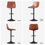 Hawsaiy Modern Swivel Bar Stools Set of 2/4, Adjustable Faux Leather Counter Height Chairs with Back for Kitchen Island