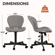 Hawsaiy Shell-Shaped Swivel Office Chair, 360° Rotating Vanity Desk Chair with Rocking Function for Home Office, Bedroom, Makeup Vanity