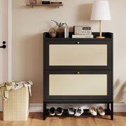 Hawsaiy Slim Entryway Shoe Storage Cabinet with 2/3 Flip Drawers, Narrow Freestanding Shoe Organizer Holds 16–20 Pairs, Space-Saving Wooden Shoe Rack for Hallway, Foyer