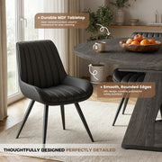 Hawsaiy 5 Piece Extendable Dining Table Set for 4, 47.24
