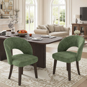 Hawsaiy Upholstered Dining Chairs Set of 2/4/6, Mid Century Modern Dining Chairs with Solid Wood Legs, Curved Back Kitchen Chairs, Farmhouse Side Chairs for Dining Room