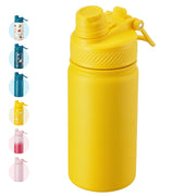 Hawsaiy 12oz Insulated Kids Water Bottle with Double Drinking Lids, Stainless Steel Water Bottle for School & Outdoor