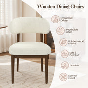 Hawsaiy Dining Chairs Set of 2/4/6, Upholstered Kitchen & Dining Room Chairs with Solid Wood Frame, Curved Back Side Chairs