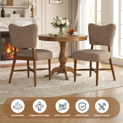 Hawsaiy Dining Chairs Set of 2/4/6, Upholstered Fabric Dining Room Chairs, Mid Century Modern Kitchen Chairs with Solid Wood Legs & Cross-Brace Support, Farmhouse Side Chairs for Dining Room