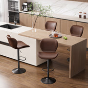 Hawsaiy Modern Adjustable Bar Stool Set of 2/4 with High-Density Foam Padding