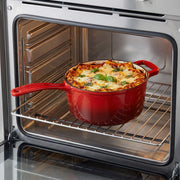 Hawsaiy 2 QT Cast Iron Sauce Pan with Lid, Enameled Cast Iron Saucepan with Solid Stainless Steel Knob, Even Heating & Self-Basting, Oven Safe up to 500℉, Compatible with All Stovetops