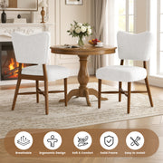 Hawsaiy Dining Chairs Set of 2/4/6, Upholstered Fabric Dining Room Chairs, Mid Century Modern Kitchen Chairs with Solid Wood Legs & Cross-Brace Support, Farmhouse Side Chairs for Dining Room