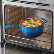 Hawsaiy 2 QT Cast Iron Sauce Pan with Lid, Enameled Cast Iron Saucepan with Solid Stainless Steel Knob, Even Heating & Self-Basting, Oven Safe up to 500℉, Compatible with All Stovetops