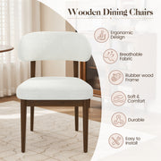 Hawsaiy Dining Chairs Set of 2/4/6, Upholstered Kitchen & Dining Room Chairs with Solid Wood Frame, Curved Back Side Chairs